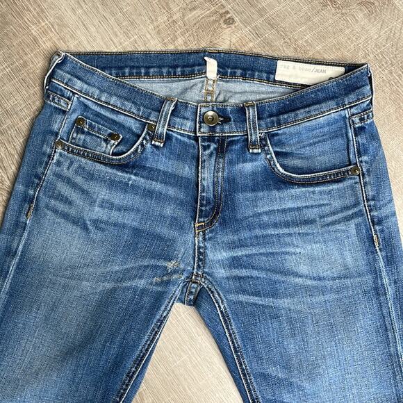 RAG & BONE The Dre in Gia Distressed Low Rise Slim Ankle Jeans Women’s Size 25 - Picture 6 of 10